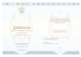 Диплом техникума 2014-2020 в Пскове