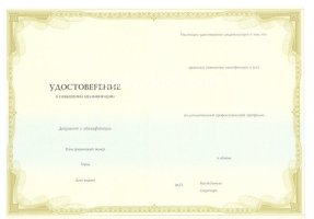 Удостоверение о повышении квалификации в Пскове